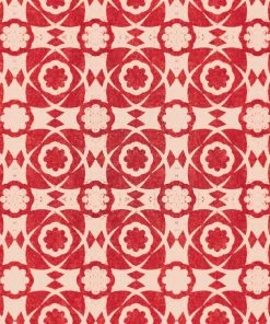 Mind The Gap Aegean Tiles Red Wallpaper Blue Skies Ahead