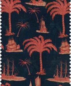 Mind The Gap Linen Fabrics, Aegean Indigo