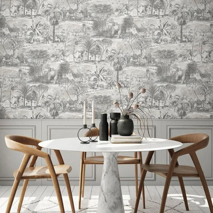 Brand Mckenzie Animal Islands Wallpaper - Muted Grey | Nature & Animals Wallpaper 4 Brand Mckenzie Animal Islands Wallpaper, Muted Grey