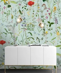 Mind The Gap Aquafleur Wallpaper