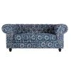 Mind The Gap MTG FURNITURE - WINSTON TUFTED SOFA AJRAK Linen Rose & Thorn