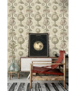 Mind The Gap Armillary Anthracite Wallpaper - The Craftsman Collection | Retrograde Design 9 Mind The Gap Armillary Anthracite Wallpaper The Craftsman