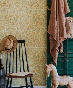 Mind The Gap Backyard Flowering Ether Blue Wallpaper Folk Couture