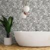 Brand Mckenzie Banana Leaves Wallpaper, Black & White Memphis To Miami