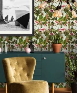 Mind The Gap Beverly Hills Pink Wallpaper - Memphis to Miami Collection | Trees & Leaves Design 9 Mind The Gap Beverly Hills Pink Wallpaper Memphis To Miami