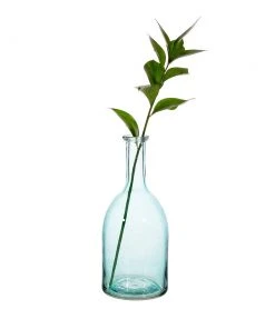 Sass & Belle Tanvi Recycled Glass Bottle Vase Green