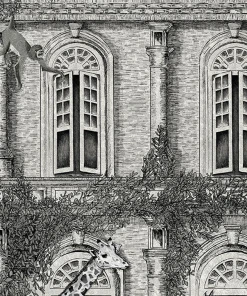 Brand Mckenzie Animal Architecture Wallpaper, Architecture Grey