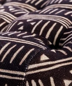 Mind The Gap Indigena Fez Tufted Stool - Handcrafted Bogolanfini Footstool for Modern Homes 10 Mind The Gap Indigena Fez Tufted Stool - Bogolanfini