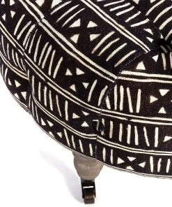 Mind The Gap Indigena Fez Tufted Stool - Handcrafted Bogolanfini Footstool for Modern Homes 11 Mind The Gap Indigena Fez Tufted Stool - Bogolanfini