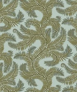 Josephine Munsey Bombe's Fernery Wallpaper In Olive & Dark Grey