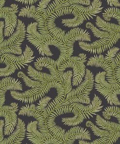 Josephine Munsey Bombe's Fernery Wallpaper In Olive & Celadon Les Jardins Royaux