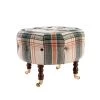 Mind The Gap Fez Tufted Stool - Monterey Plaid Havana Tropicana