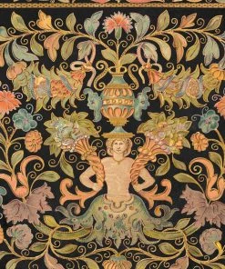 Mind The Gap Brocade Anthracite Wallpaper Les Jardins Royaux