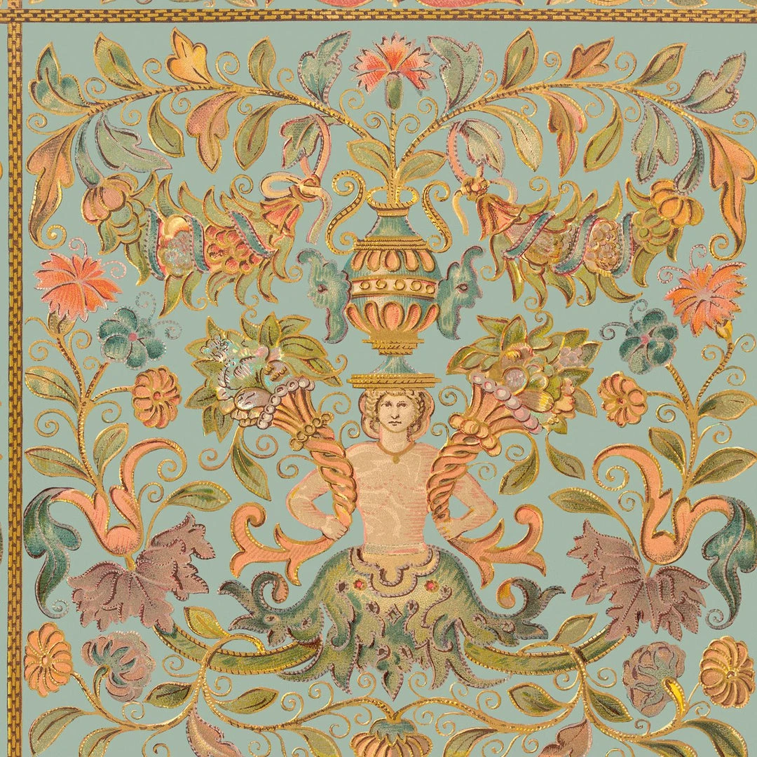 Mind The Gap Brocade Anthracite Wallpaper - Les Jardins Royaux Collection 5 Mind The Gap Brocade Anthracite Wallpaper Les Jardins Royaux