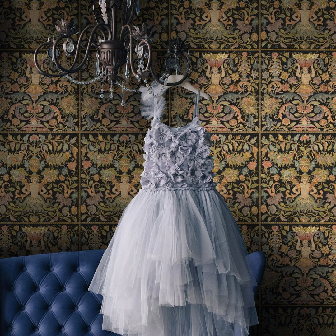 Mind The Gap Brocade Anthracite Wallpaper - Les Jardins Royaux Collection 4 Mind The Gap Brocade Anthracite Wallpaper Les Jardins Royaux