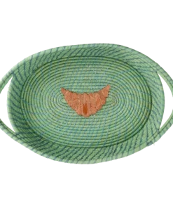 Rice DK New Raffia Oval Bread Basket - Croissant