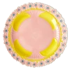Rice By Rice Ceramic Floral Dinner Plate - Pink & Yellow | Elegant Dining & Picnic Tableware 1 Rice By Rice Ceramic Floral Dinner Plate - Pink & Yellow