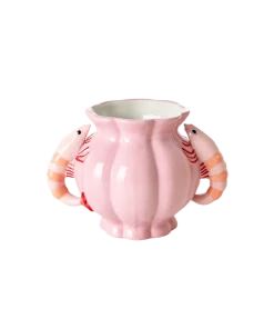 Rice By Rice Pink Prawn Ceramic Vase Rose & Thorn