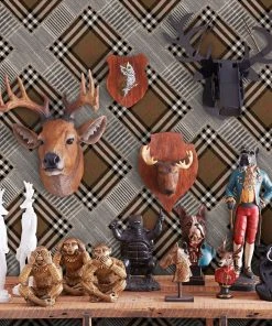 Mind The Gap Checkered Patchwork Green Wallpaper Wallpaper & Paint