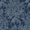 Mind The Gap Cherry Orchard Indigo Wallpaper Rose & Thorn