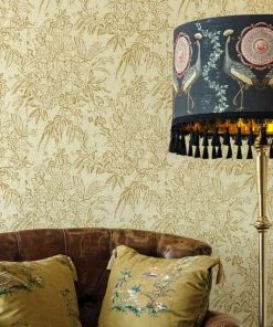 Mind The Gap Rose & Thorn Cherry Orchard Green Wallpaper