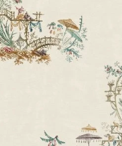 Mind The Gap Chinoiserie Blue Wallpaper