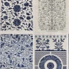 Mind The Gap Chinese Pattern Blue Wallpaper Indigena