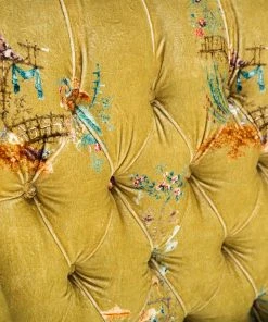 Mind The Gap MTG Furniture Baron Tufted Sofa - Chinoiserie Velvet Rose & Thorn Sofa 16 Mind The Gap MTG FURNITURE - BARON TUFTED SOFA - CHINOISERIE VELVET Rose & Thorn