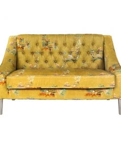 Mind The Gap MTG FURNITURE - BARON TUFTED SOFA - CHINOISERIE VELVET Rose & Thorn