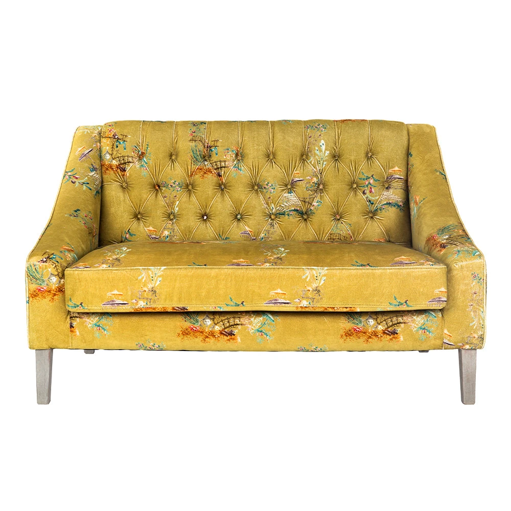 Mind The Gap MTG Furniture Baron Tufted Sofa - Chinoiserie Velvet Rose & Thorn Sofa 3 Mind The Gap MTG FURNITURE - BARON TUFTED SOFA - CHINOISERIE VELVET Rose & Thorn