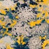 Mind The Gap Chrysanthemums Yellow Wallpaper