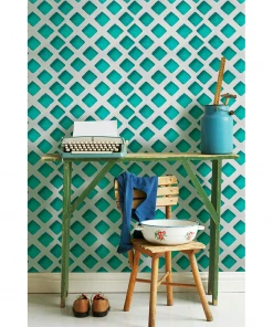 Mind The Gap Bohemian Dream Concrete Patch Turquoise Wallpaper