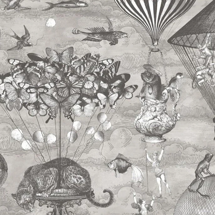 Brand Mckenzie Curious Skies Wallpaper - Black & White Les Jardins Royaux Nature & Animals Design 5 Brand Mckenzie Curious Skies Wallpaper, Black And White Les Jardins Royaux