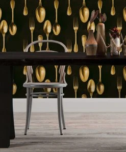 Mind The Gap Wallpaper & Paint Cutlery Copper Wallpaper