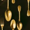 Mind The Gap Wallpaper & Paint Cutlery Brass Wallpaper