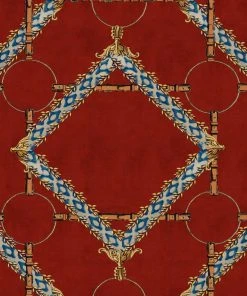 Mind The Gap Wallpaper & Paint Decorative Harness, Burgundy Wallpaper