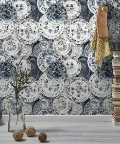 Mind The Gap Delftware Wallpaper Les Jardins Royaux - Abstract Wallpaper for Modern Homes 9 Mind The Gap Delftware Wallpaper Les Jardins Royaux