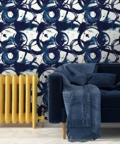 Mind The Gap Wallpaper & Paint Denim Spirit Wallpaper