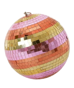 Rice DK Large Mirrored Disco Ball - Pink