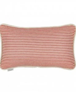 Mind The Gap Rhubarb Stripe Cushion