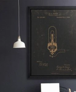 The Craftsman Mind The Gap Edison Electric Light Vintage Mood Framed Art