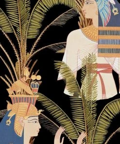 Mind The Gap Egyptian Queens Anthracite Wallpaper Wallpaper & Paint