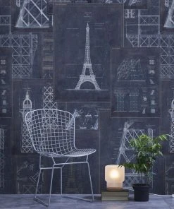 Mind The Gap Grand Eiffel Blue Wallpaper Les Jardins Royaux