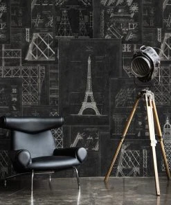 Mind The Gap Grand Eiffel Blue Wallpaper Les Jardins Royaux
