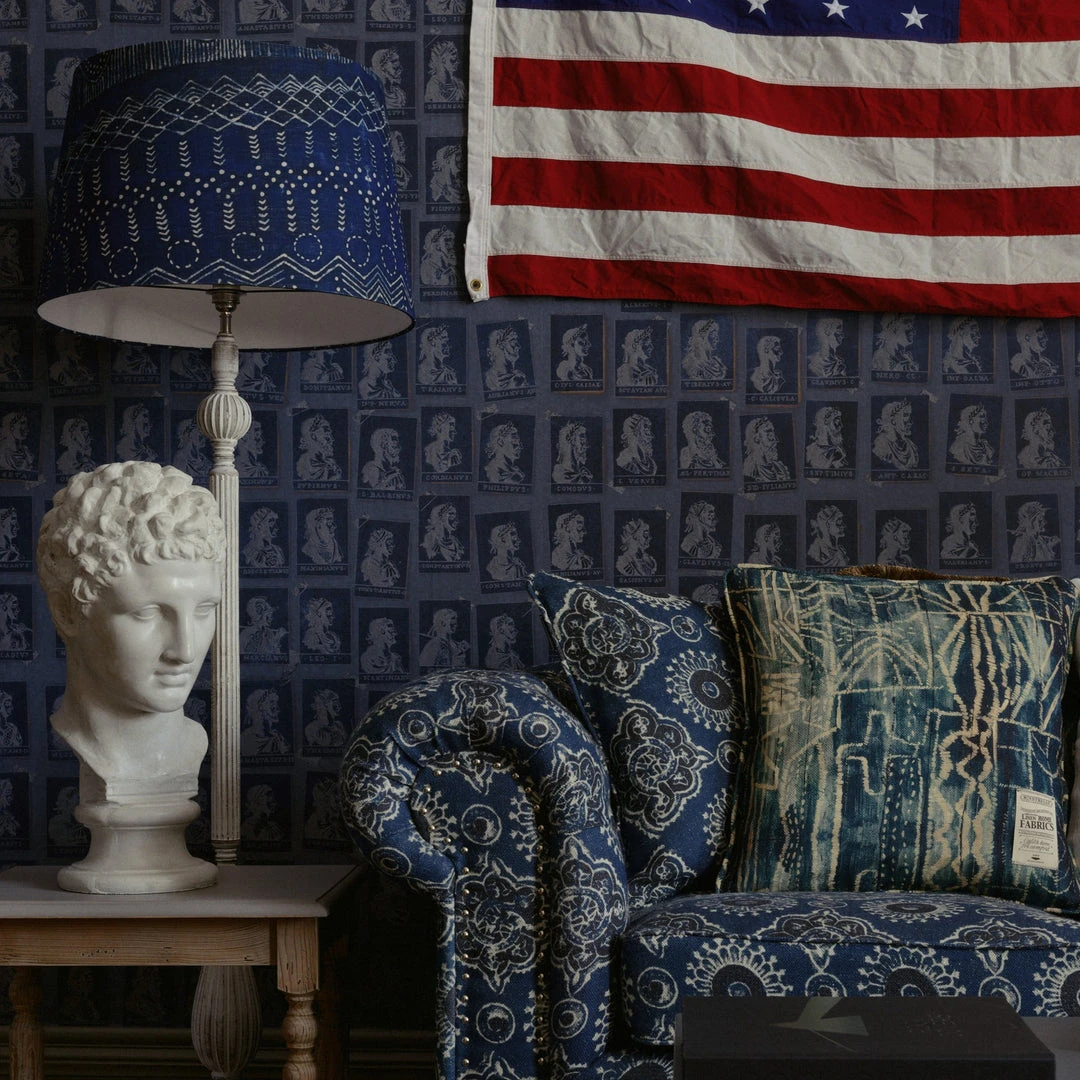 Mind The Gap Emperors Blue Heritage Wallpaper - Premium Quality Wallpaper & Paint 4 Mind The Gap Wallpaper & Paint Emperors Blue Wallpaper