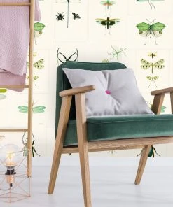 Mind The Gap Entomology Green Wallpaper