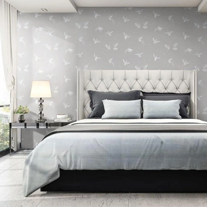 Brand Mckenzie Exotic Birds Wallpaper - Concrete Grey Les Jardins Royaux | Nature & Animals Wallpaper 4 Brand Mckenzie Exotic Birds Wallpaper, Concrete Grey Les Jardins Royaux