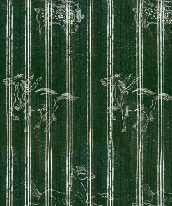 Mind The Gap Folk Couture A Fable Indigo Wallpaper - Nature & Animals Design, Stripes & Checks Pattern 9 Mind The Gap Folk Couture A Fable Indigo Wallpaper