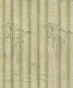 Mind The Gap Folk Couture A Fable Indigo Wallpaper - Nature & Animals Design, Stripes & Checks Pattern 8 Mind The Gap Folk Couture A Fable Indigo Wallpaper