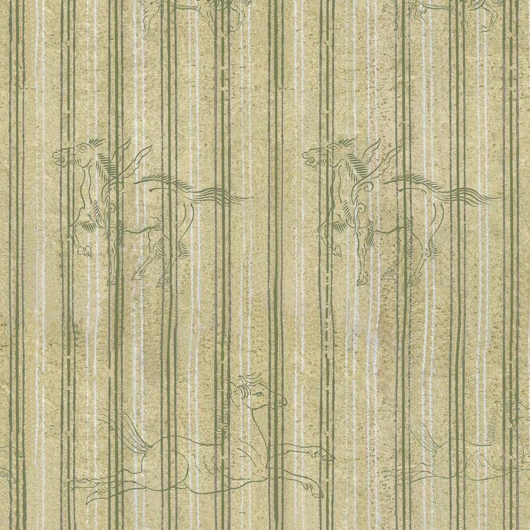 Mind The Gap Folk Couture A Fable Indigo Wallpaper - Nature & Animals Design, Stripes & Checks Pattern 5 Mind The Gap Folk Couture A Fable Indigo Wallpaper